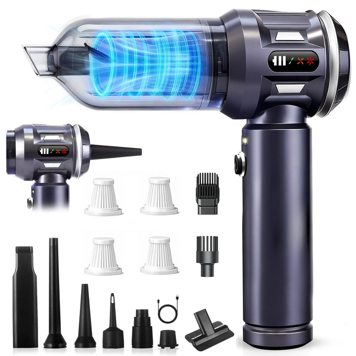 Citybee Handstaubsauger Akku Mini Staubsauger Kabellos - 25000Pa Handstaubsauger Stark 4 in 1 Autost