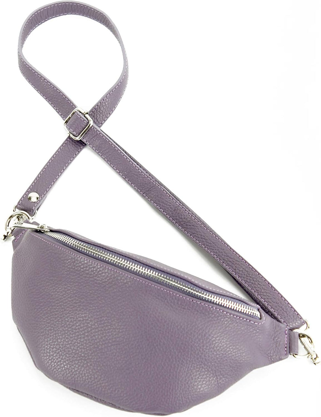 modamoda de - T211 - ital. Hüfttasche Bauchtasche Brusttasche Medium aus weichem Leder, Farbe:Pastel