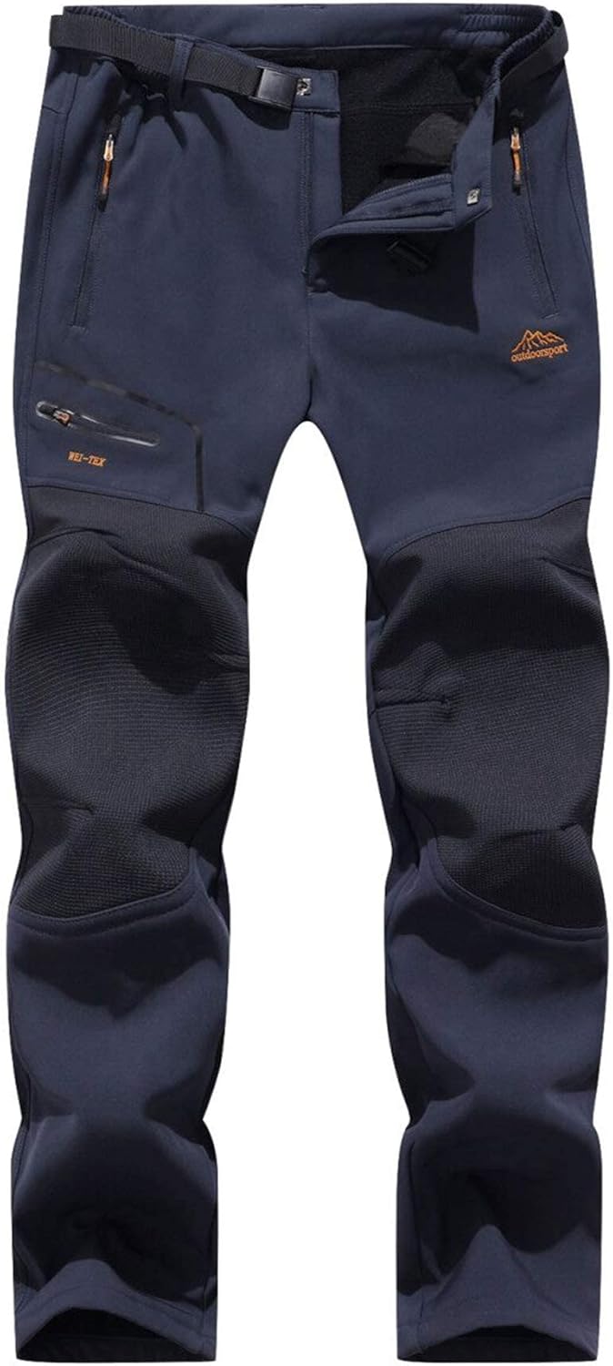 BenBoy Herren Wanderhose Wasserdicht Softshellhose Outdoorhose Winddicht Warm Gefüttert Skihose Snow