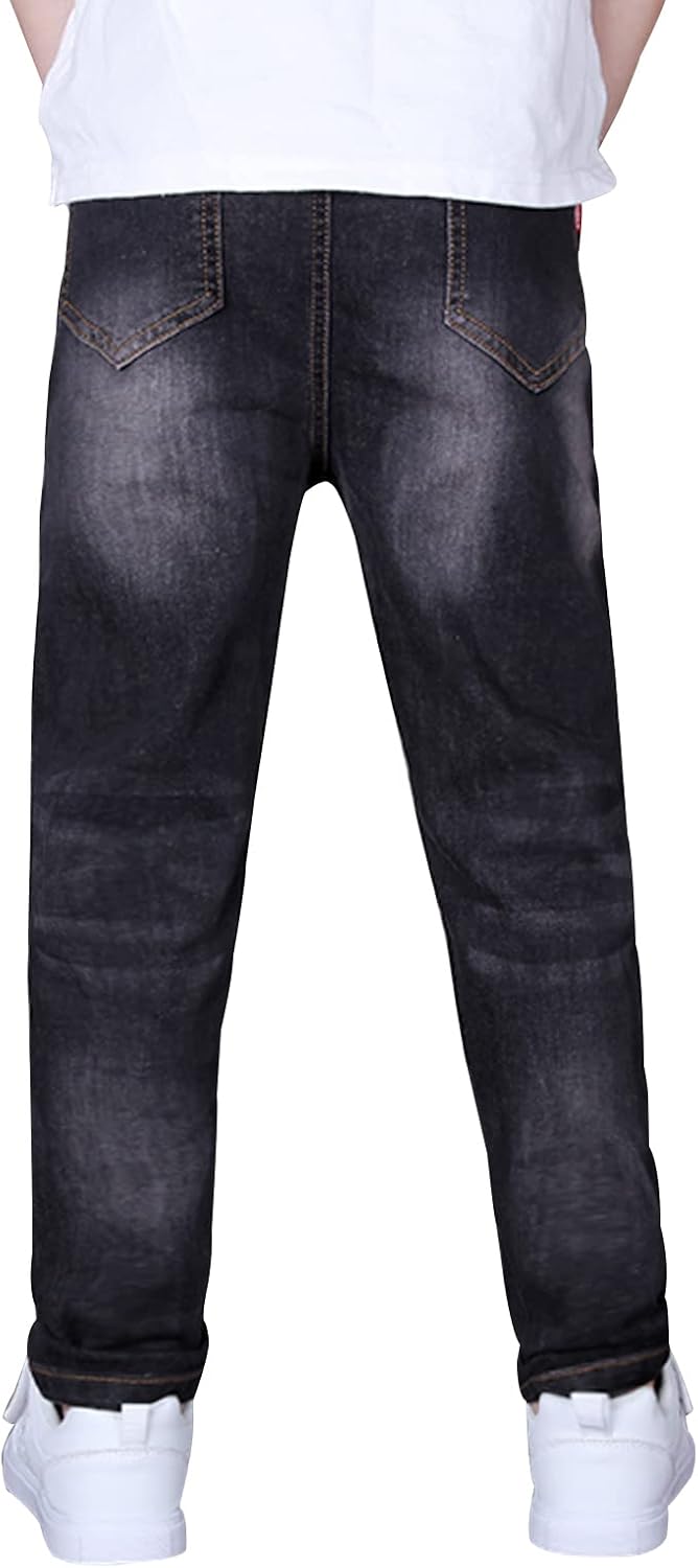YoungSoul Jungen Jeanshosen - Jeans mit Abschürfungen - Kinder Hose mit elastischem Bund Gr. 128-176