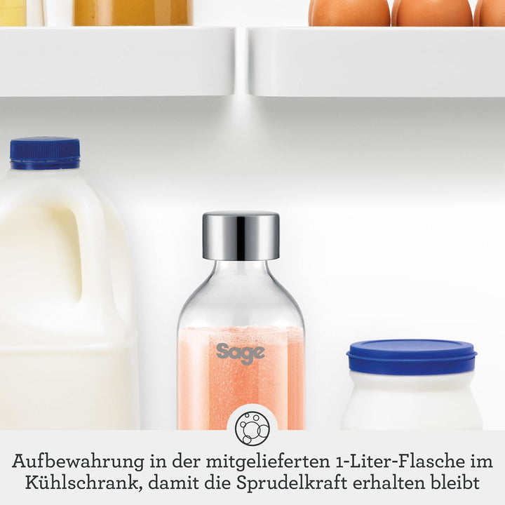 Sage - The InFizz Fusion - Home Soda Maker - Wassersprudler - Für Sprudelwasser, Saft, Tee, Cocktail