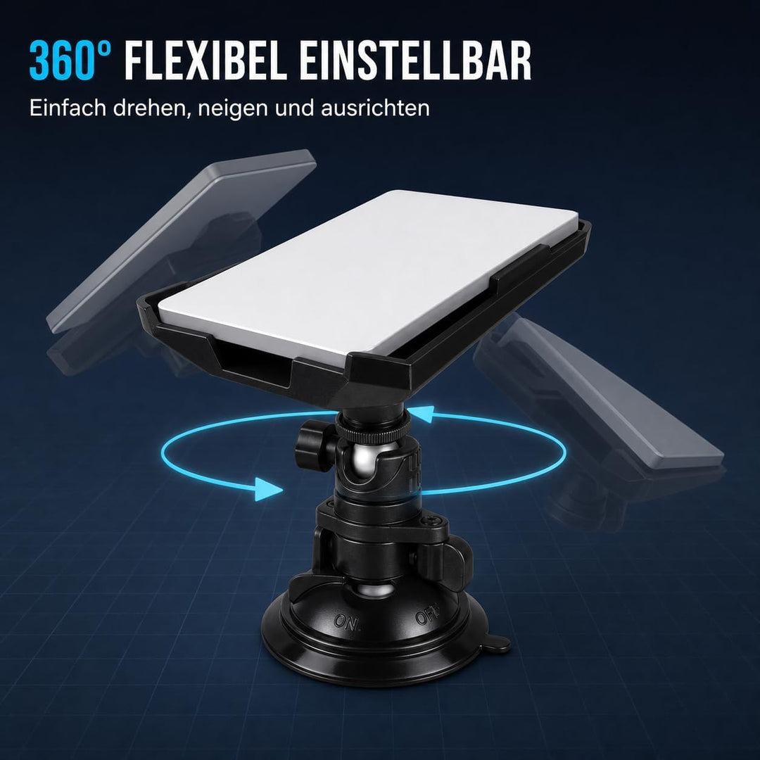 Drehbare Saugnapfhalterung mit 360° verstellbarem Kopf für Starlink Mini Smooth RV Boot, Aluminiumle