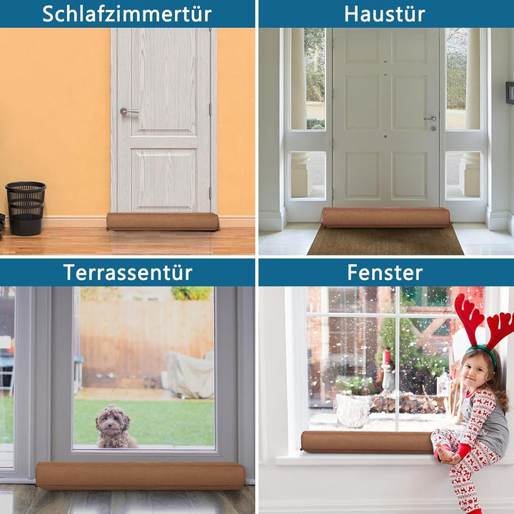 HooTown Zugluftstopper für türen, 107cm Schwerer Zugluftstopper tür Zugluftstopper Windstopper Türlu