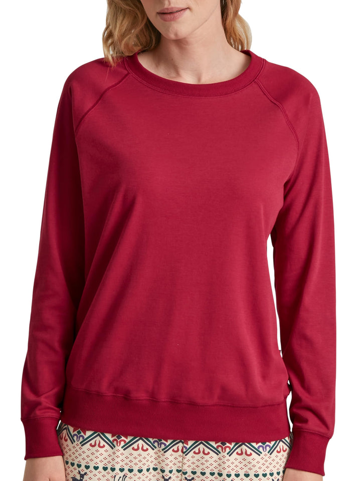 CALIDA Favourites Langarmshirt Damen, aus 100% Baumwolle 32-34 Rio Red, 32-34 Rio Red