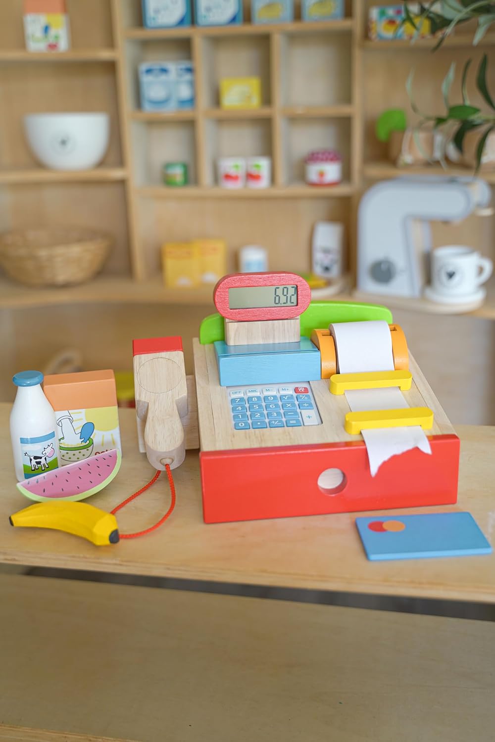 goki – Registrierkasse mit Scanner – Taschenrechner – echtes Display, 8651575, 22 x 18 x 14 cm