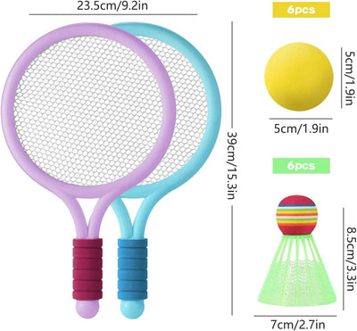 Kinder Federballset,Kinder Tennisschläger,Badminton Racket Spielzeug,Leichte Badminton-Set,Tennissch