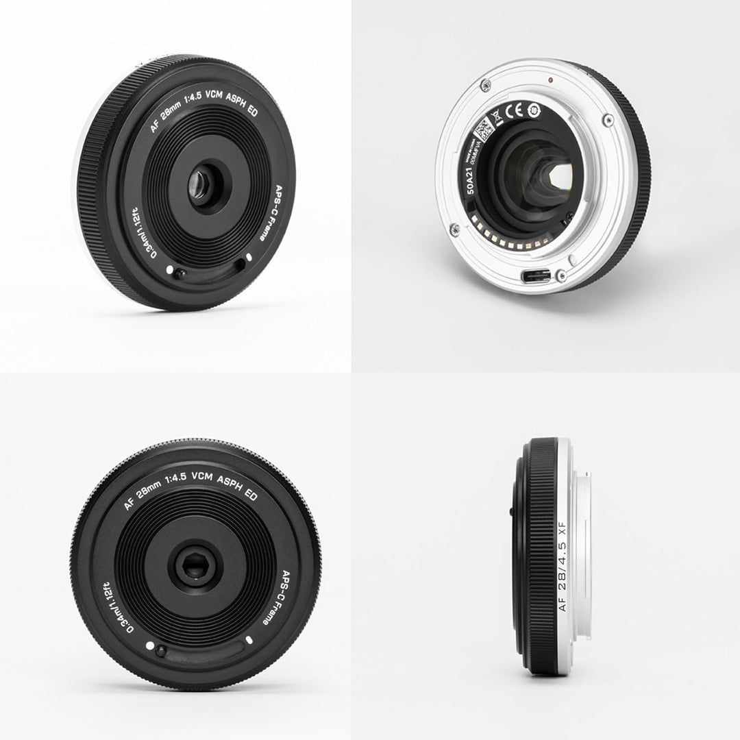 VILTROX 28mm F4.5 XF Pancake APS-C für Fuji XF, Autofokus Weitwinkel Festbrennweitenobjektiv für Fuj
