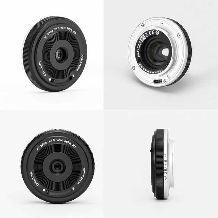 VILTROX 28mm F4.5 XF Pancake APS-C für Fuji XF, Autofokus Weitwinkel Festbrennweitenobjektiv für Fuj