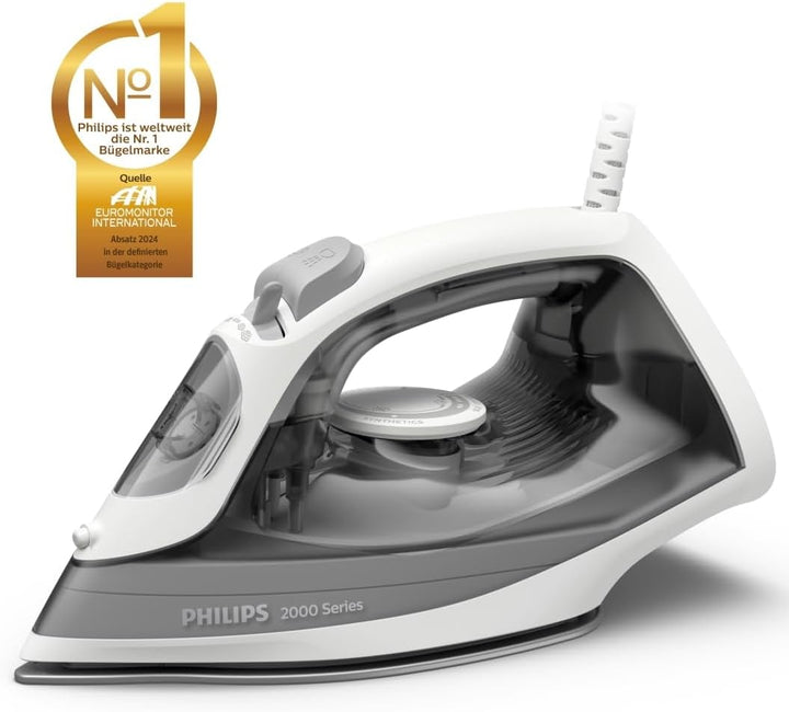 Philips 2000-Serie Dampfbügeleisen - Bis zu 25 g/min Dauerdampf. 2000W. 250 ml Wassertank. Schnelle
