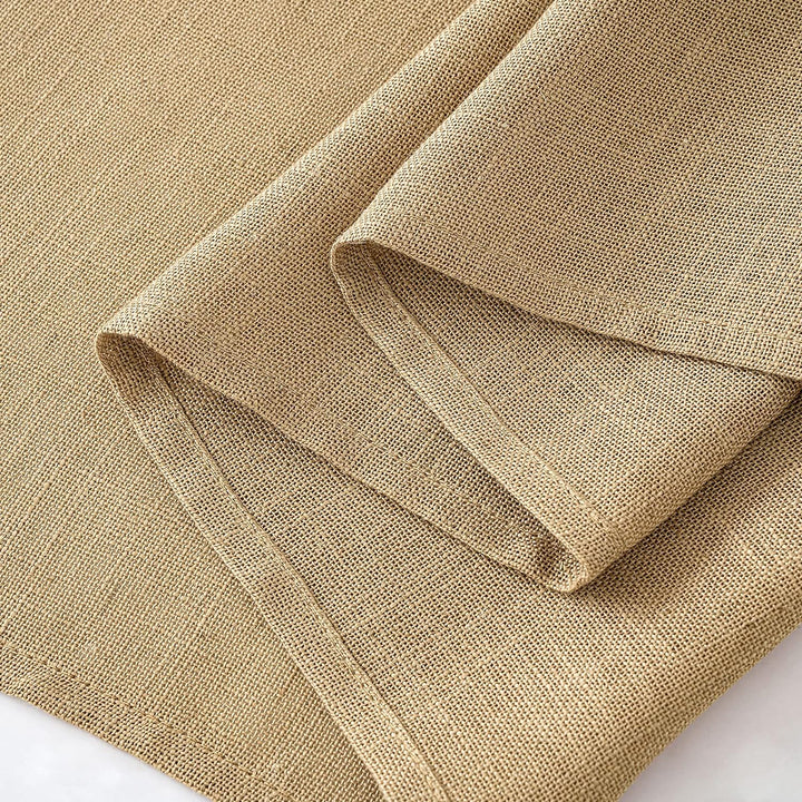 EMEMA Gardinen Vorhänge Leinenvorhang mit Ösen Voile Vorhang Leinenoptik Modern Halbtransparent für