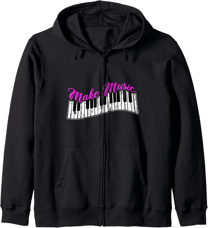 Klavier Band Keyboard Pianist Musizieren Kapuzenjacke
