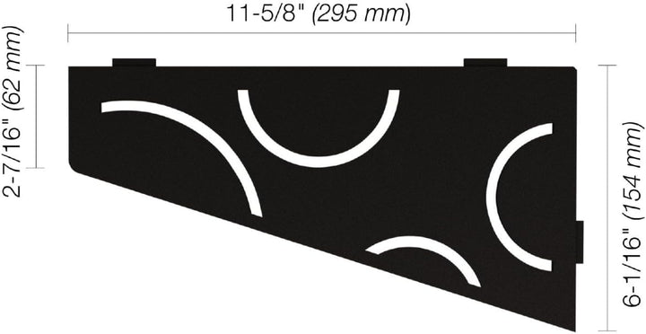Schlüter SHELF-E-S3 Curve Graphitschwarz matt, Graphitschwarz Matt