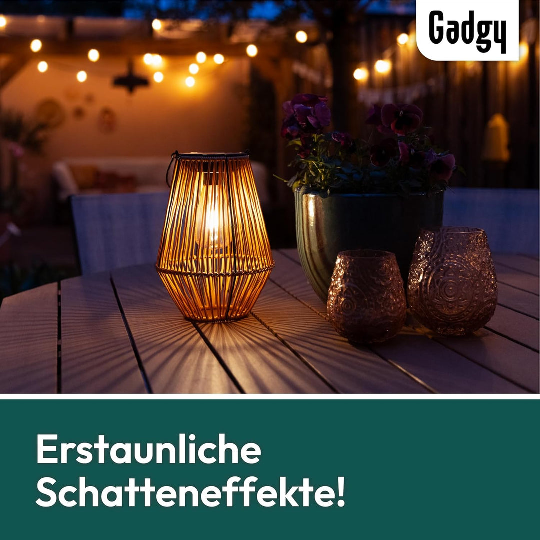 Gadgy Solarlampe für aussen Garten - Wasserdichte Solar Leuchte Garten draussen - Solar Laterne für