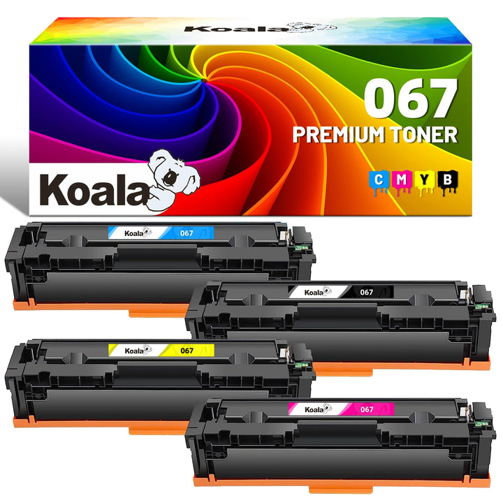 Koala 067 067H Toner Set (MIT CHIP) Kompatibel Tonerkartusche als Ersatz Canon 067 067H für Canon i-