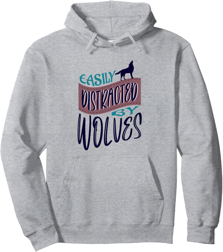 Abgelenkt durch Wölfe Wald Tier Natur Wolf Pullover Hoodie