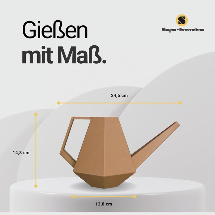 Watering Can Premium Giesskanne 1L Mittel Erdnussbraun, Giesskanne Zimmerpflanzen Indoor Outdoor, Bl