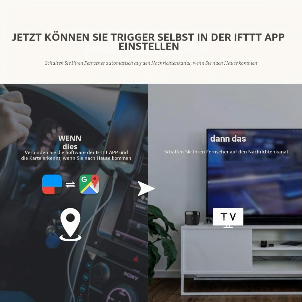 Broadlink - RM4 Mini - Universelle IR-Audio-Video-Fernbedienung, Smart Home WLAN Remote-Hub, kompati