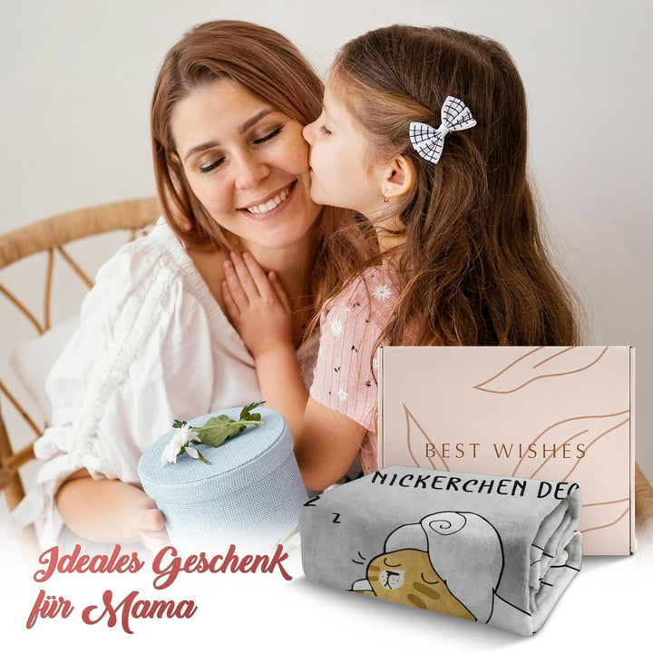 Juratar® Weihnachten Geschenke für Mama, Personalisierte Decke Geburtstagsgeschenk für Mama, Kuschel