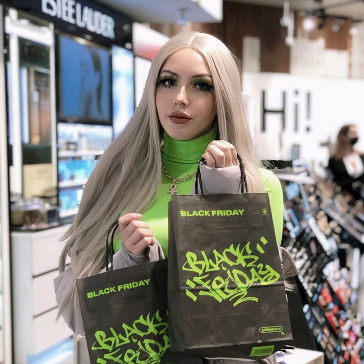 PORSMEER Perücke Blond Lange Haare Glatt für Frauen/Mädchen Natürlich Synthetische Haarperücke Party