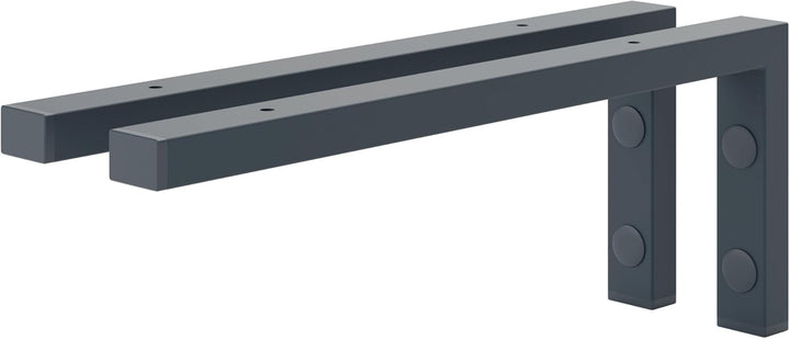 2x Wandkonsole Grau für Waschtisch, design und stabil Waschtischhalterung oder Winkel für Wandregal,