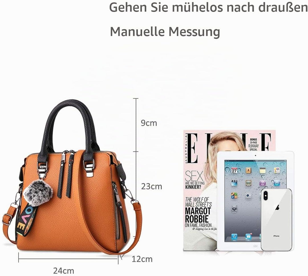 NICOLE &amp; DORIS Mode Handtaschen Damen Taschen Elegant Shopper Tote Leder Schultertasche Frauen Umhän