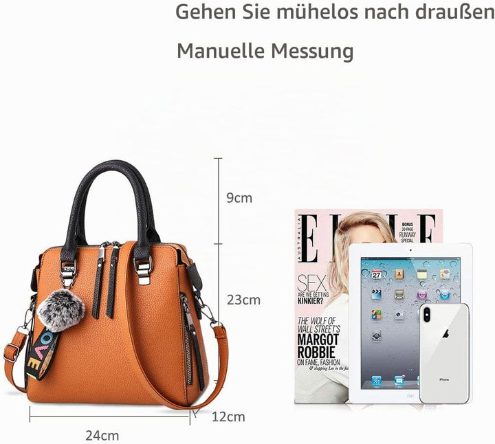 NICOLE &amp; DORIS Mode Handtaschen Damen Taschen Elegant Shopper Tote Leder Schultertasche Frauen Umhän
