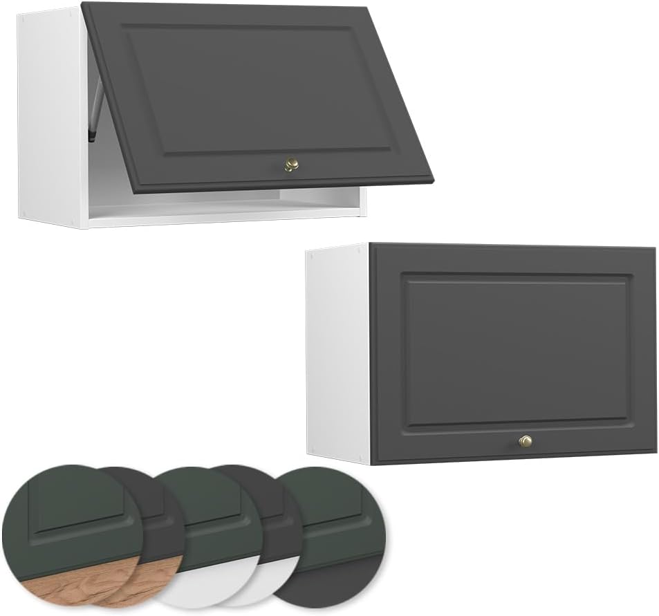 Vicco Hängeschrank Fame-Line, Anthrazit-Gold/Weiss, 60 cm Flach Anthrazit-gold Hängeschrank 60 cm fl