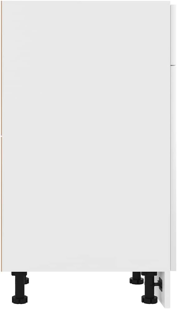vidaXL Unterschrank 60x46x81,5 cm, Weiss, Holzwerkstoff, Bad- &amp; Küchenschrank, Unterbeckenschrank, W