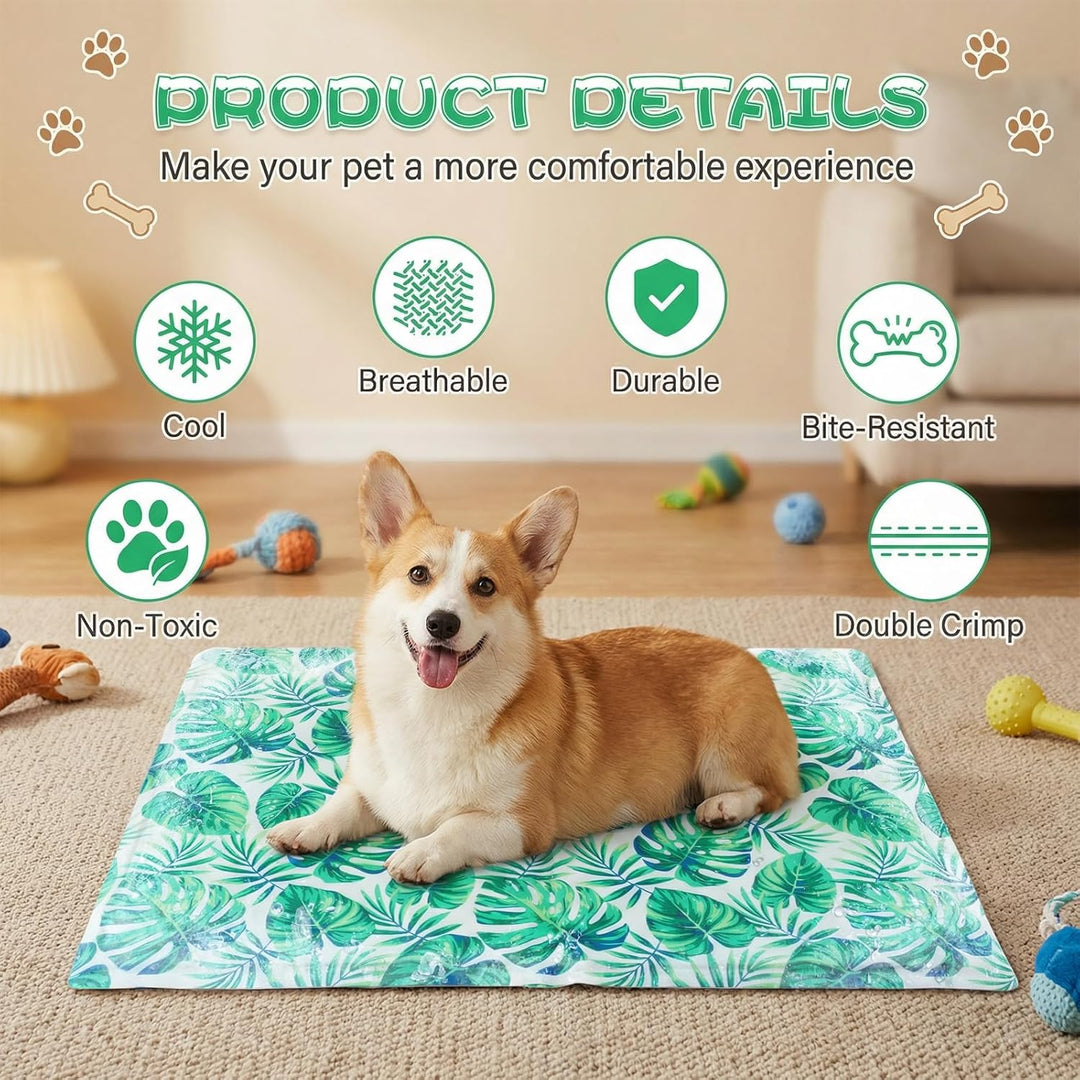 Ninonly Kühlmatte Hund 50X65cm Kühlmatte für Hunde Katze Haustier Eismatte Selbstkühlende mit Ungift