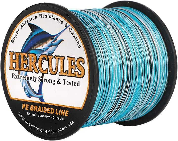 HERCULES Super Cast 100m - 2000m Yards Geflochtene Angelschnur 10lb - 300lb Test für Salzwasser Süss