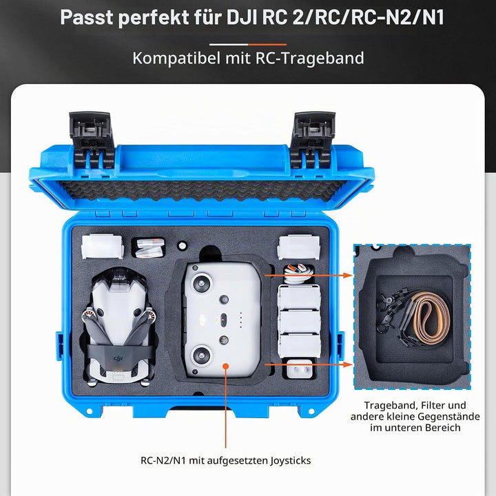 Lykus Titan MM410 Wasserdicht Tasche/Koffer/Case für DJI Mini 4 Pro/Mini 3/Pro und DJI RC 2/RC/RC-N2