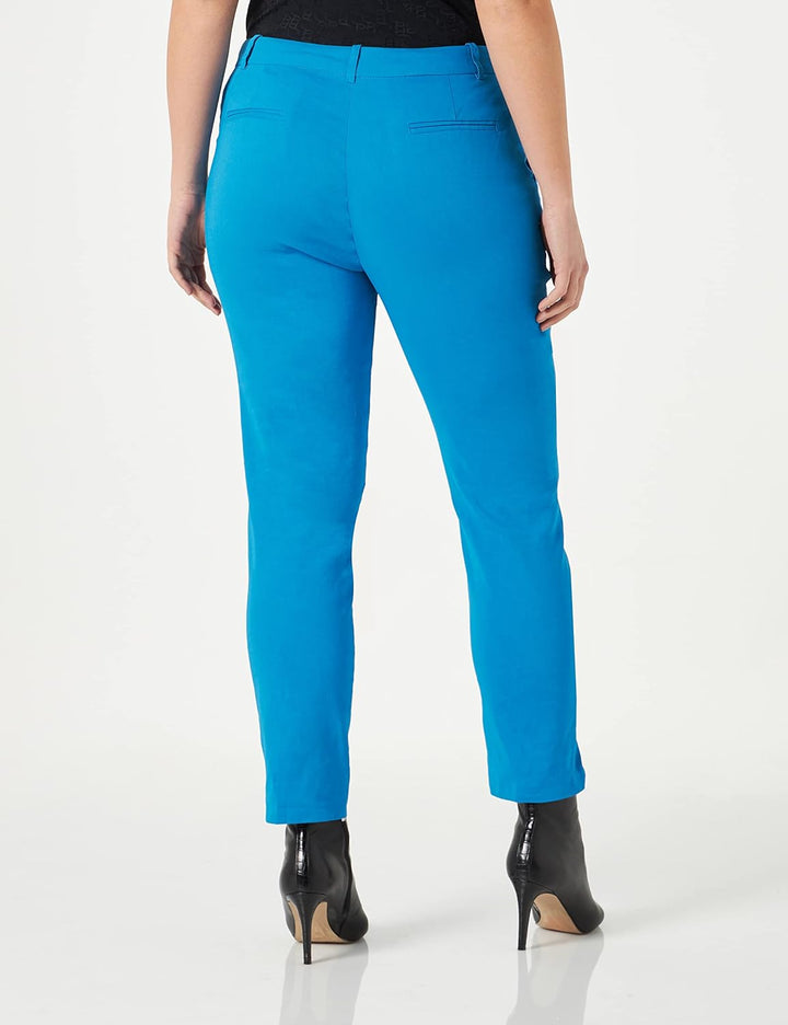 Pinko Damen Bello Pantalone Lino Stretch Hose 38 Blu Direttorio, 38 Blu Direttorio