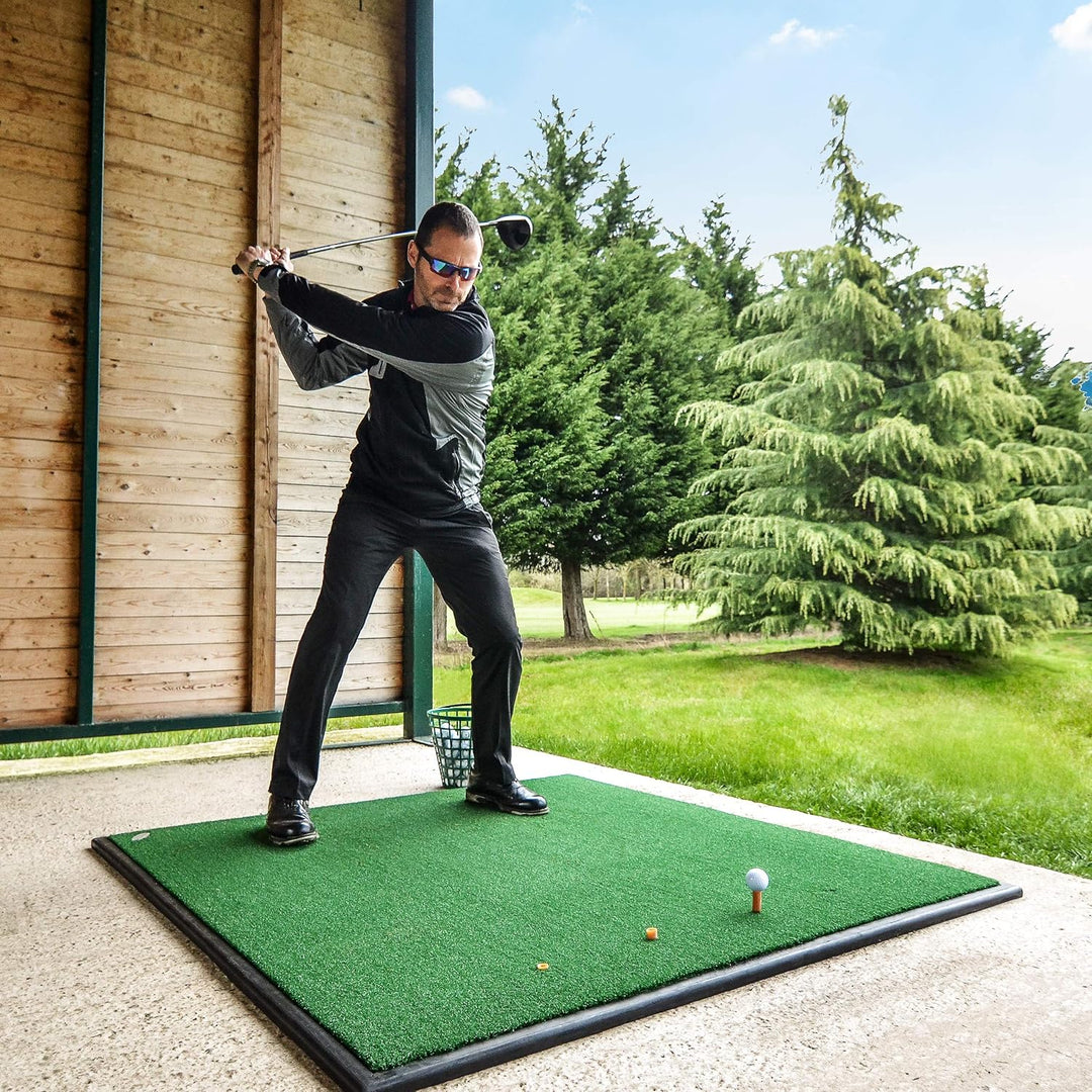 FORB Golf Driving Range Matte | 15mm Golf Kunstrasen – optionaler Gummiunterlage Matte + Gummiunterl