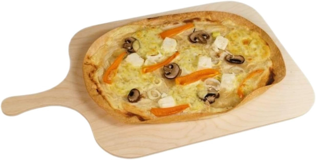 Eli Flammkuchenbrett Grösse L 9er Set - langlebiges Servierbrett aus hartem Birken Holz, 2mal so har