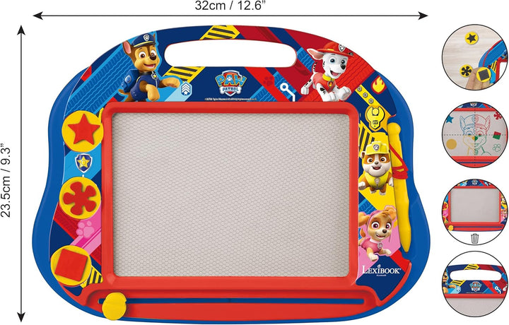 Lexibook Magische magnetische Paw Patrol Helfer auf vier Pfoten Zeichentafel, Magnettafel für Kinder