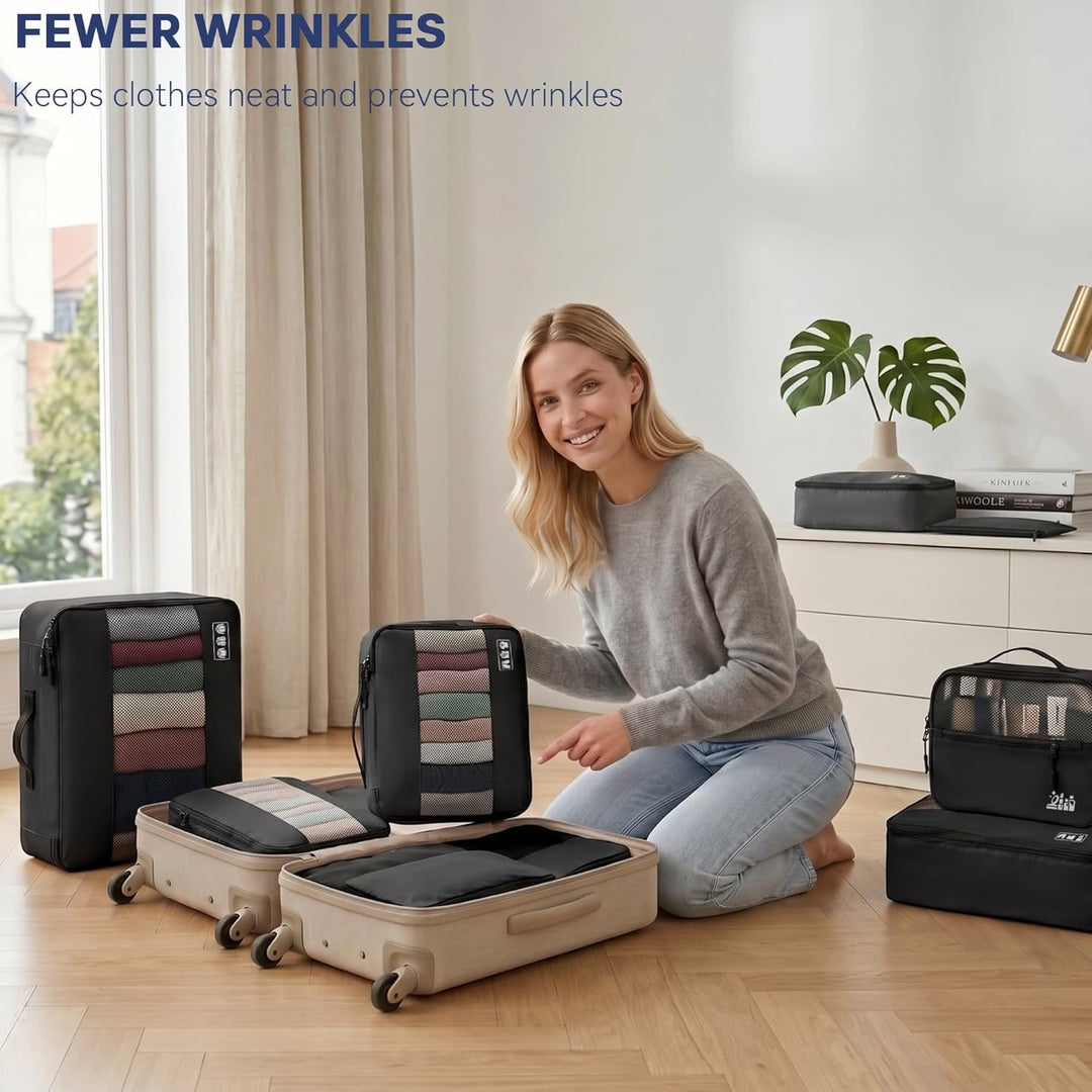 MURISE Koffer Organizer 8 Stück, Packing Cubes für Urlaub und Reisen, Packwürfel Packtaschen für Kof