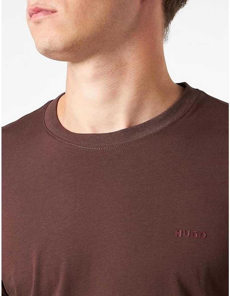 HUGO Herren T-Shirt XXL Dark Brown201, XXL Dark Brown201
