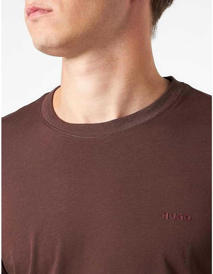 HUGO Herren T-Shirt XXL Dark Brown201, XXL Dark Brown201
