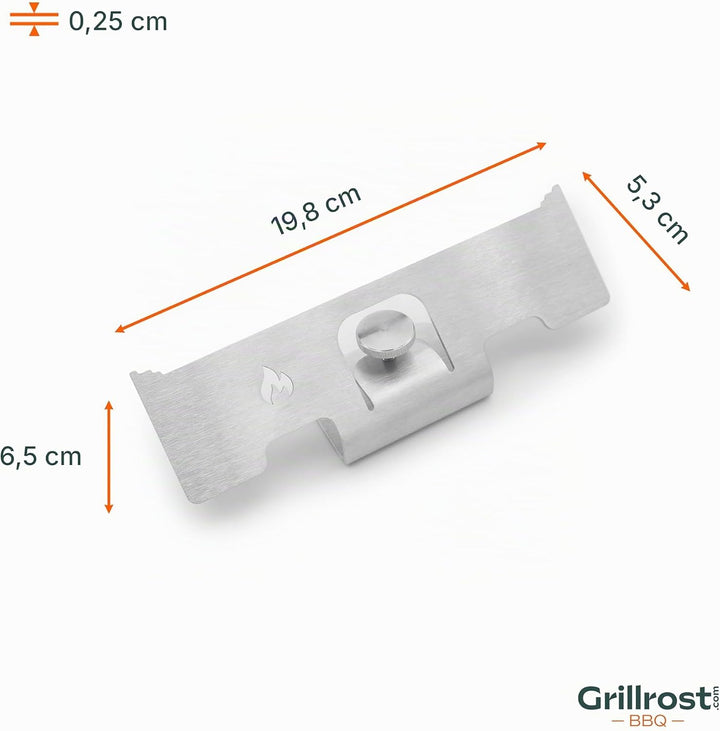 Grillrost.com Das Original Adapter für Flammlachshalter - Zur Befestigung an jeder Feuerplatte Adapt