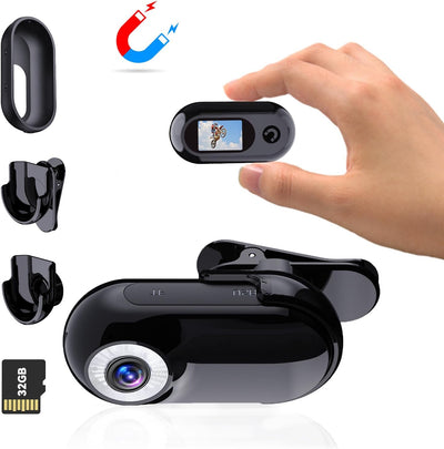 Xilecam Mini Action Cam1080P und 32 GB Speicherkarte Helmkamera Motorrad Bodycam HelmetCamera, Mini