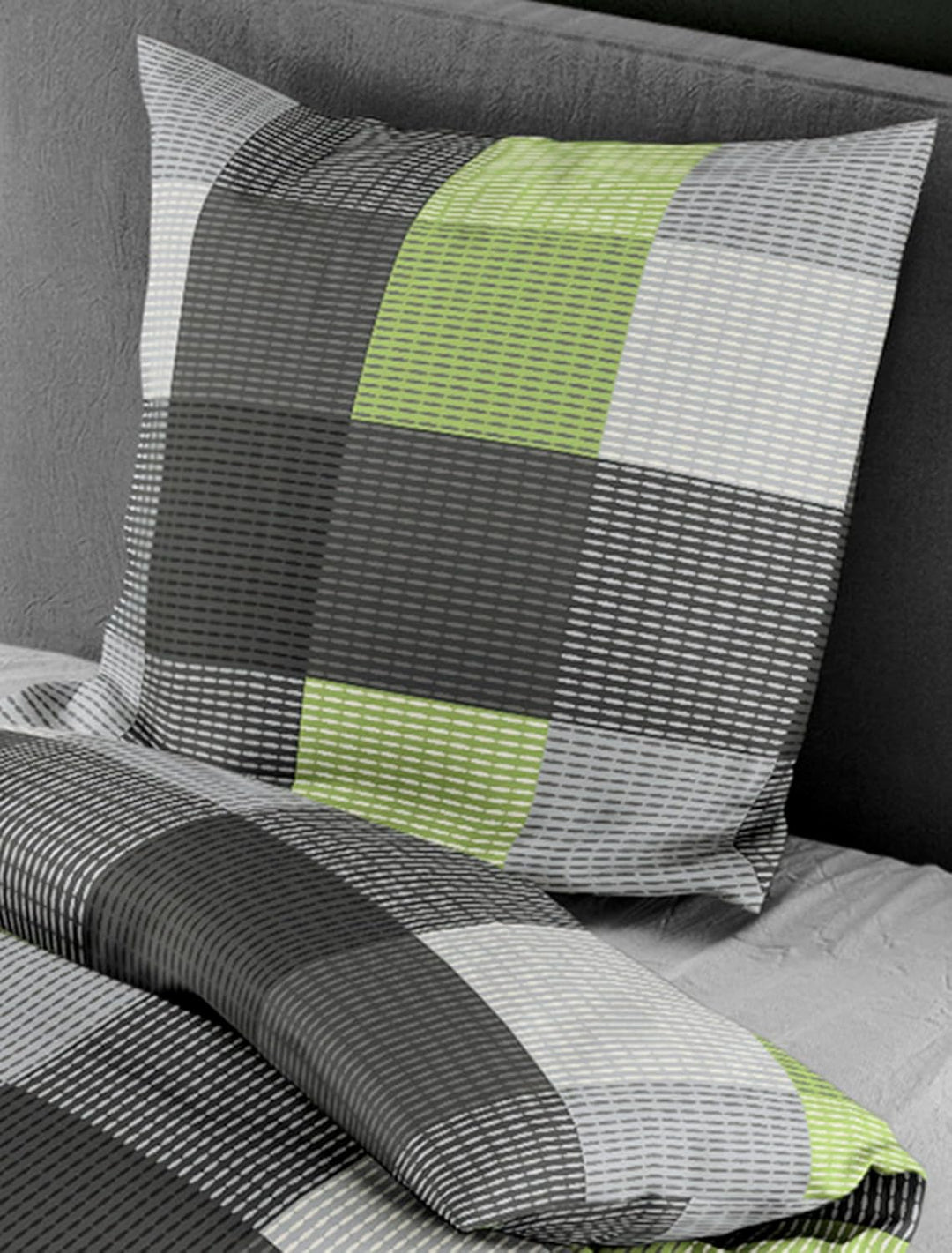 Bierbaum Bettwäsche 6452, Fein-Biber, Made in Germany, kiwi 07, 135 x 200 cm Kiwi 135 x 200 cm Singl