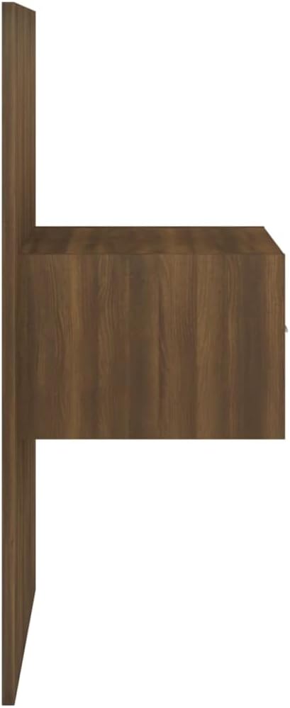 WIFESE Wand-Nachttisch Braun Eichen-Optik Holzwerkstoff 48,5x32,5x80 cm Nachtschrank Nachtkästchen B
