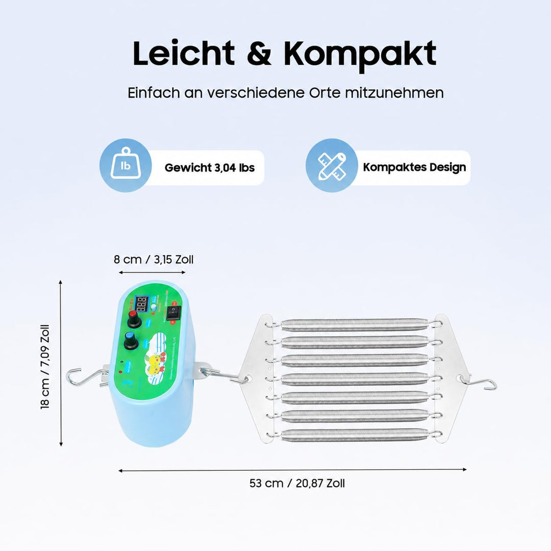Elektrischer Federwiege Motor Controller, 20 kg Tragkraft & 12W - Wiegensteuerung mit 7 Federn, 10 S