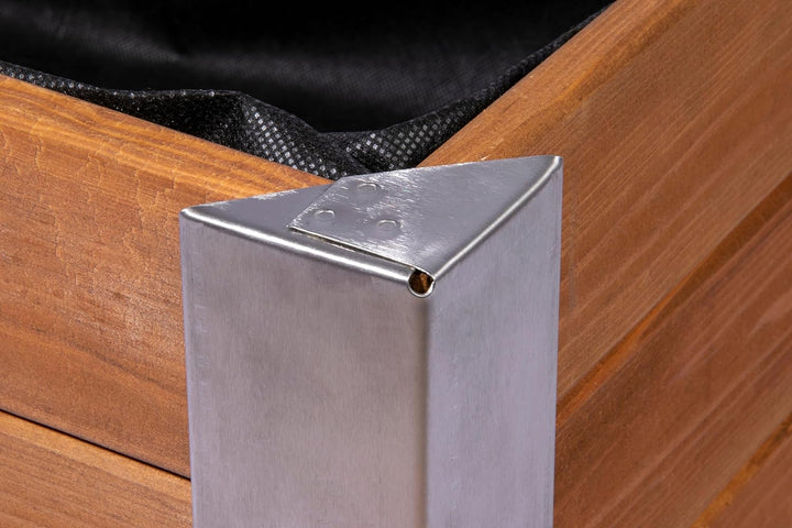 dobar® Hochbeet Rolfi | Rollbares Hochbeet mit Pflanzenvlies | Pflanzkasten aus Holz | 78 x 52 x 40,