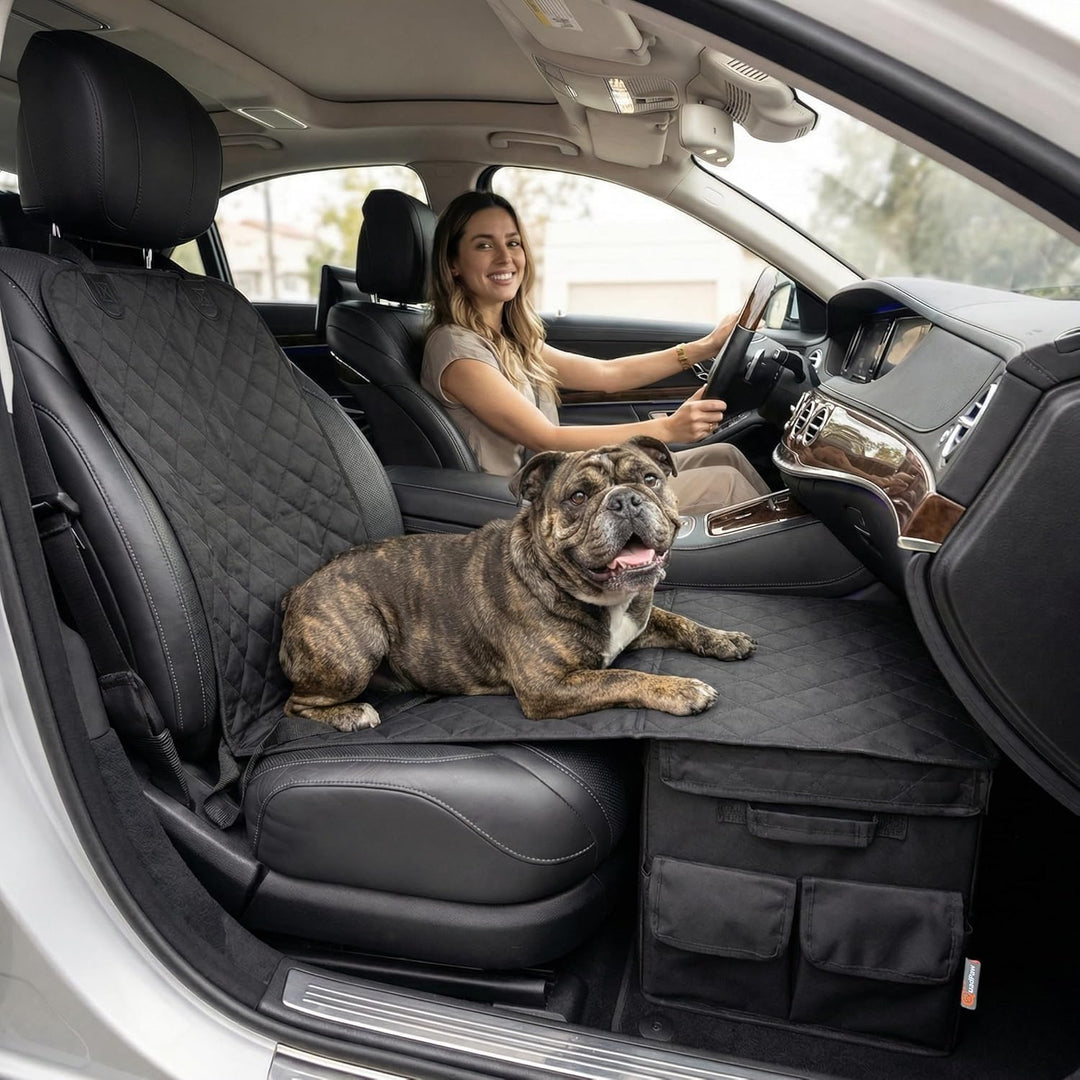 Rücksitzverbreiterung Hund mit Stauraum – Hundeautositz & Hundesitz für Vorder- und Rücksitz, wasser