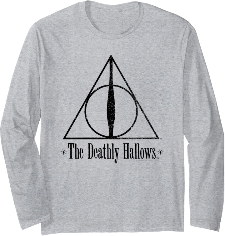 Harry Potter The Deathly Hallows Logo Langarmshirt
