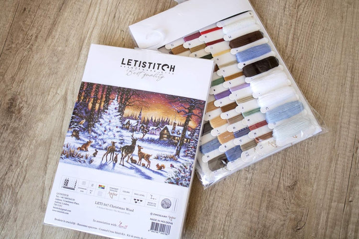 Letistitch Leti947 Kreuzstich Set, Mehrfarbig, 46x30cm