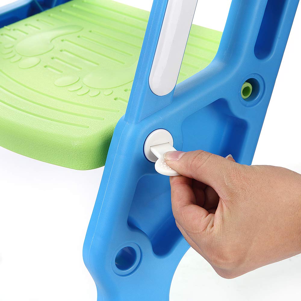 Toilettensitz kinder mit treppe, Faltbar Toilettentrainer Stabilen Rutschfesten, Kinder WC Sitz mit