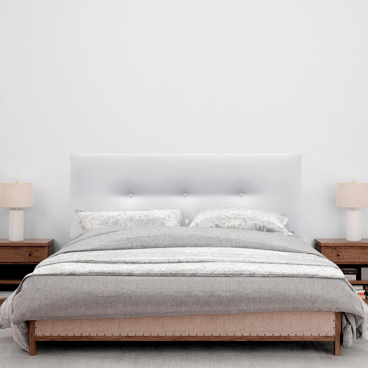 DHOME Kunstleder oder Acualine Stoff Kopfteil einfarbig mit Knöpfen gepolstert HIGH Range Luxus Bett