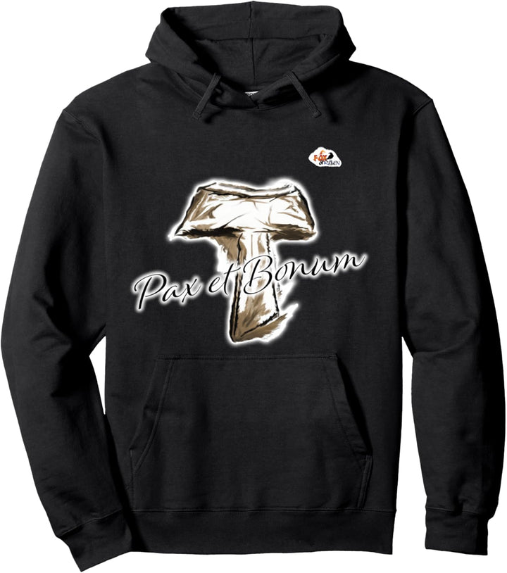 Assisi St. Francis Tau Kreuz Pax et bonum Jesus Franziskaner Pullover Hoodie